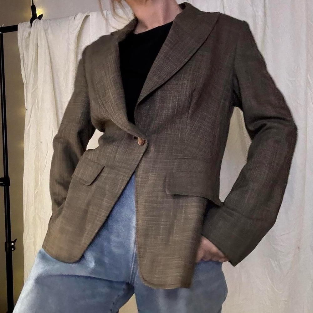 Next ▪️ Olive brown khaki classic womens blazer - 10